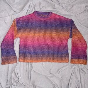 BP Purple and Orange Knit Sweater